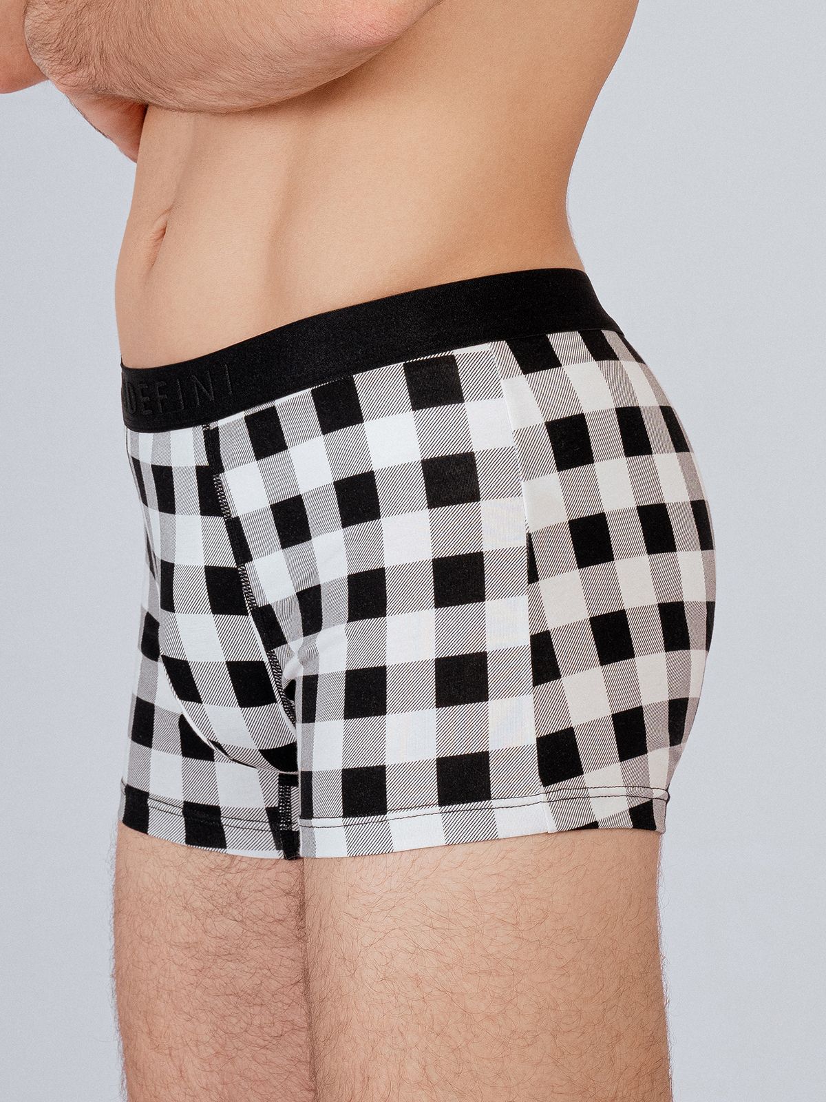 Трусы боксеры в клетку из хлопка (Арт. 4031MUG)