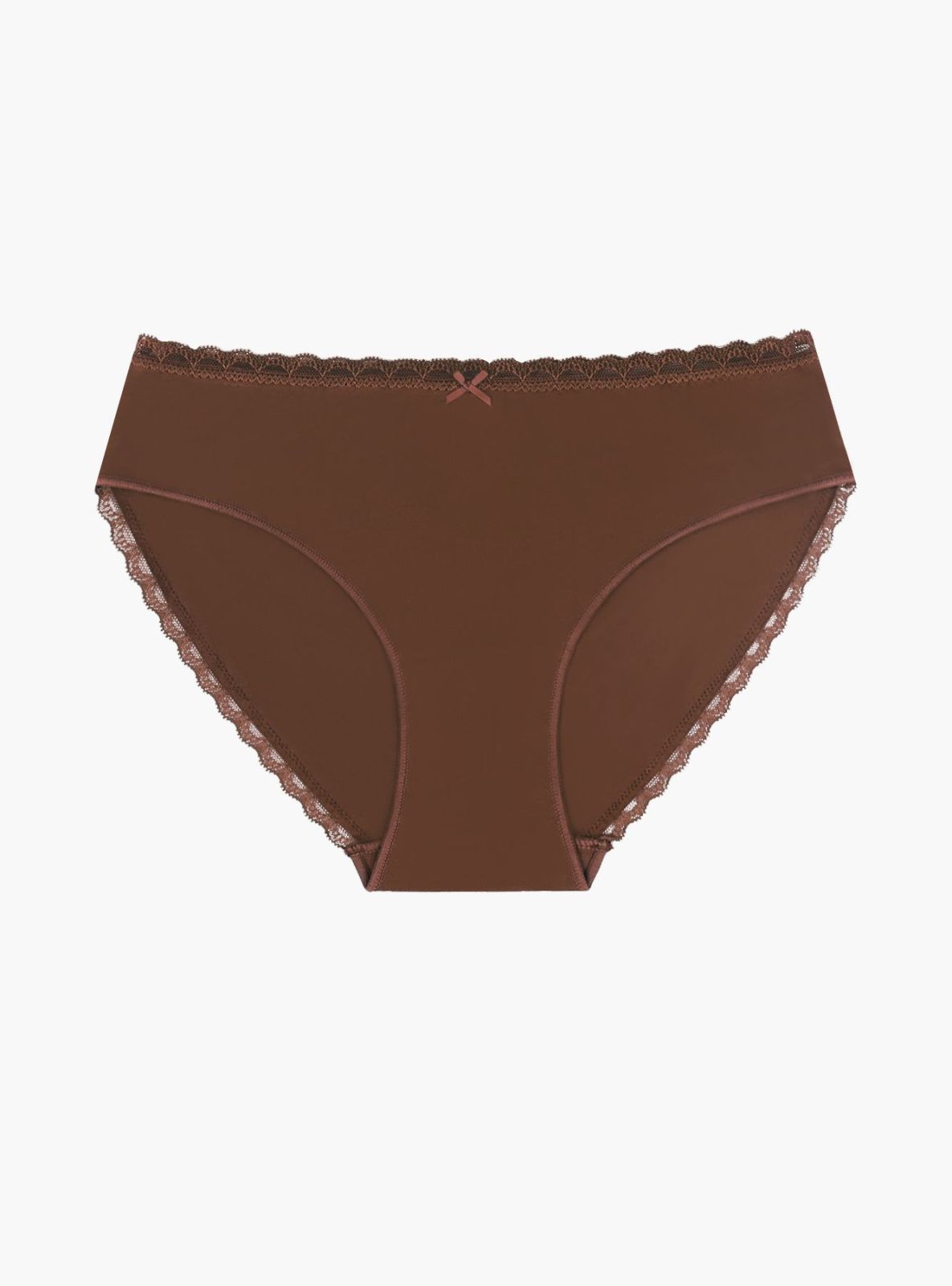 Хлопковые трусы слипы коричневые Indefini (Арт.121000-2359LUF)