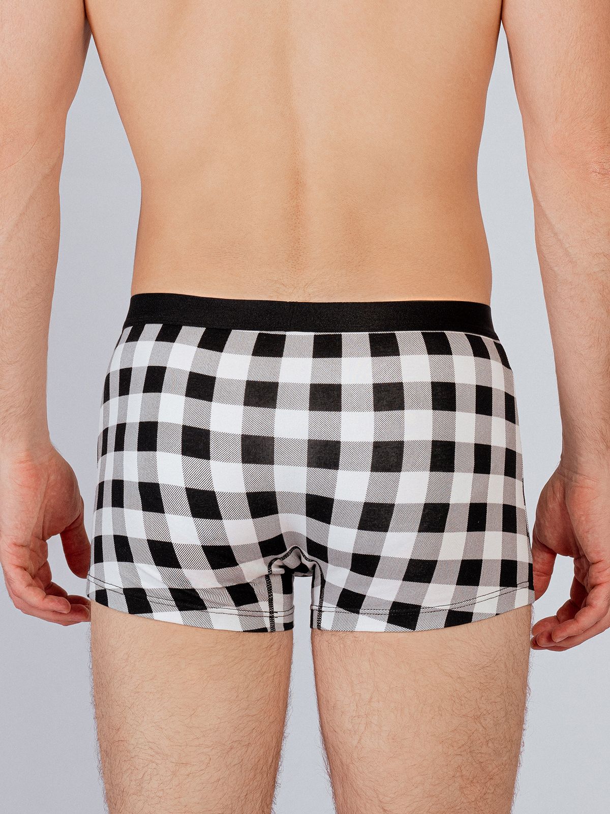 Трусы боксеры в клетку из хлопка (Арт. 4031MUG)