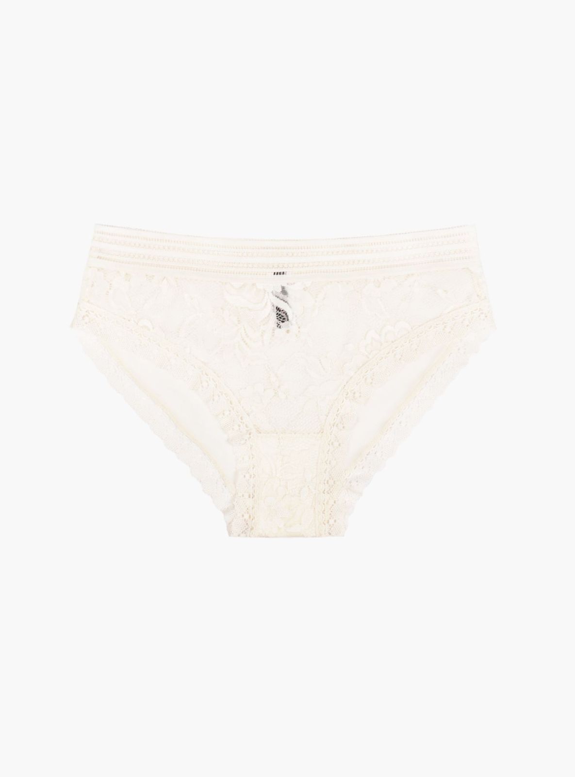 Кружевные трусы слипы со вставкой из тюля Indefini (Арт. 1039LUS)