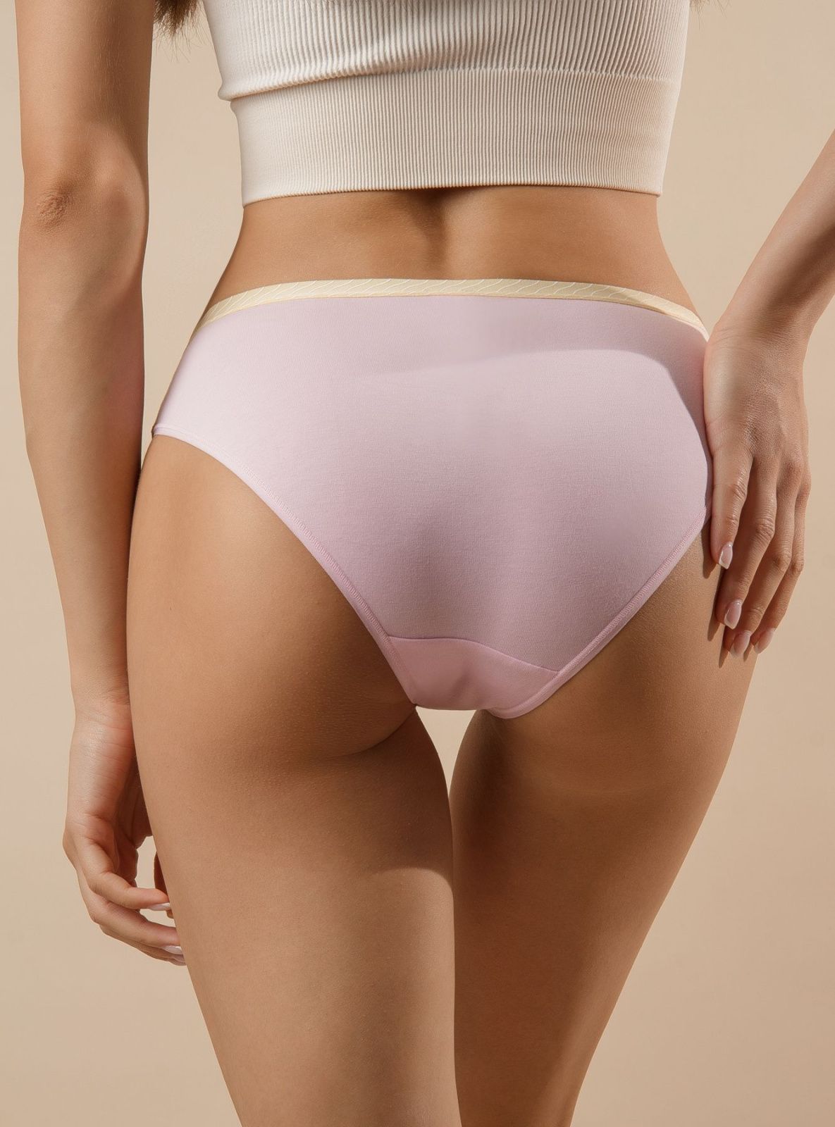 Трусы слипы розовые из хлопка  Indefini (Арт.111000-3083LUB)