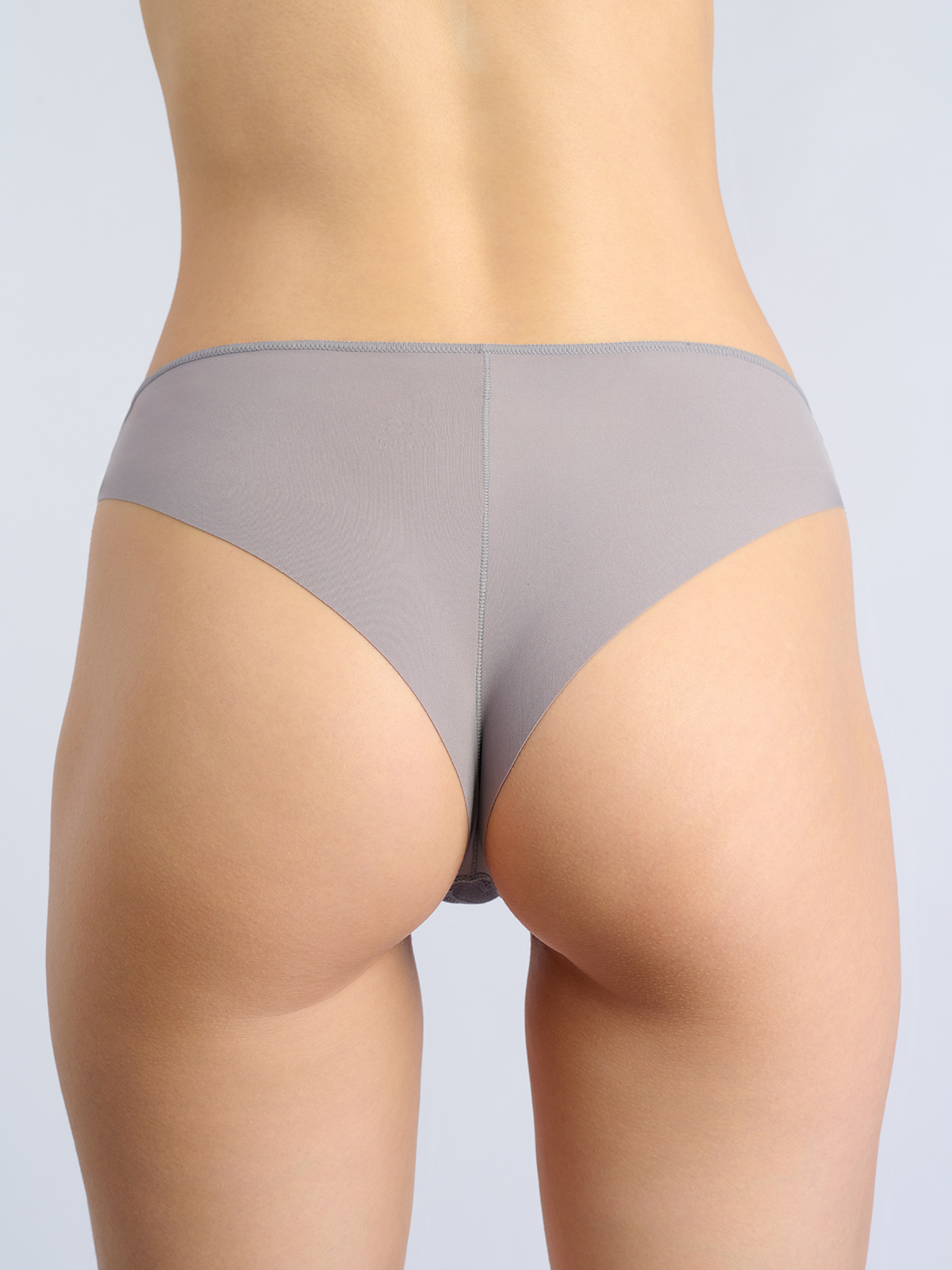Трусы бразилиана с кружевом серые Indefini (Арт. 1263LDS)