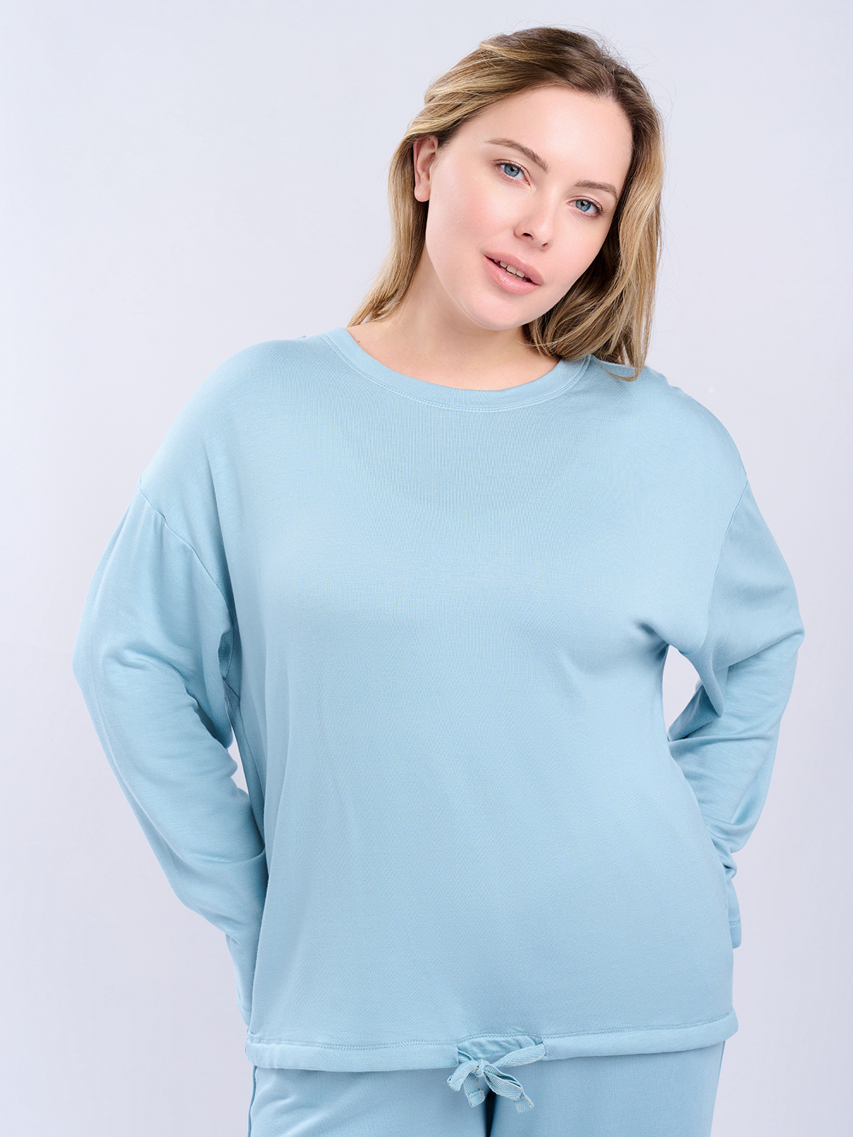 Женская голубая пижама с длинным рукавом (Арт. 5109TCC)