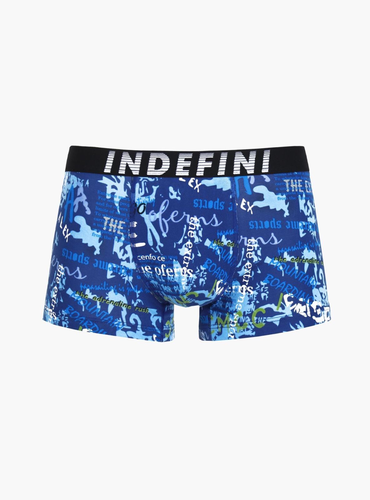 Трусы боксеры синие из хлопка Indefini (Арт. 1196MUF)