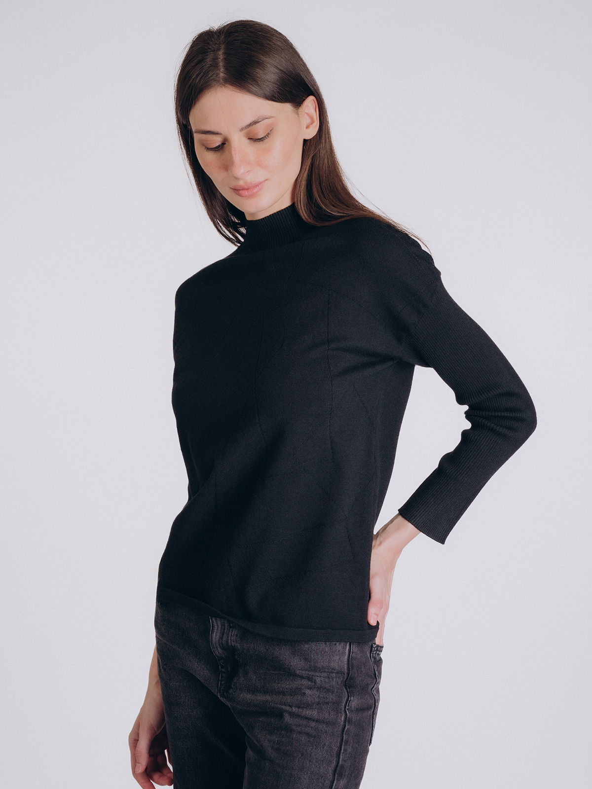 Женская кофта чёрного цвета (Арт. 5222TCC)