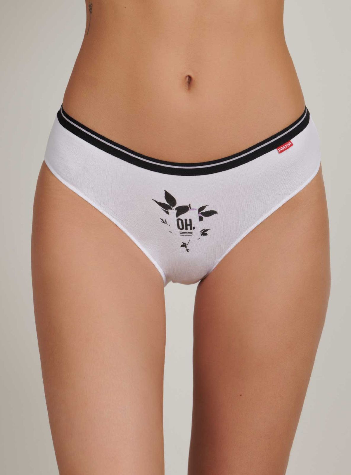 Трусыслипы из хлопка белые Indefini (Арт.111000-2156LUB)