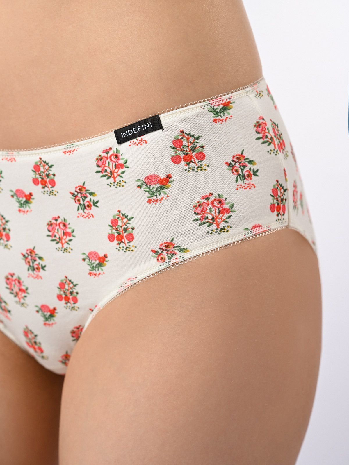 Трусы слипы в рубчик из хлопка Indefini (Арт. 3191LUB)