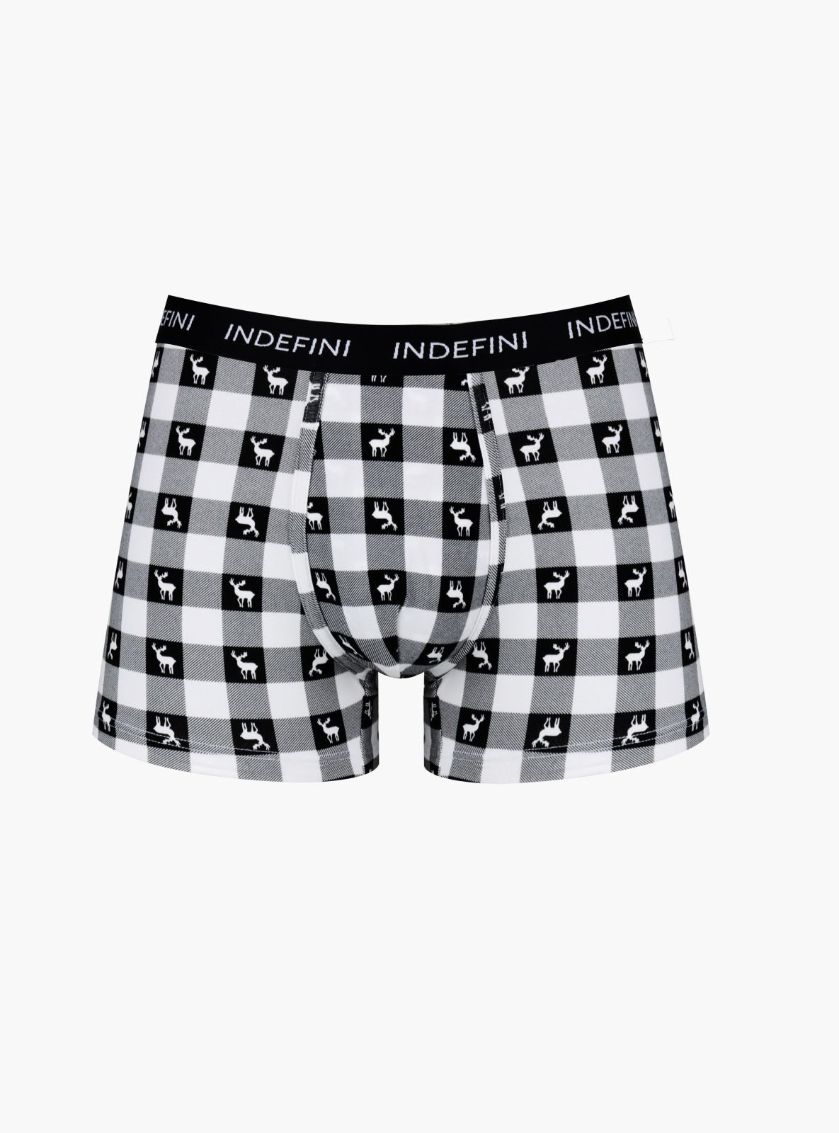 Трусы боксеры в клетку из хлопка Indefini (Арт. 4019MUG)