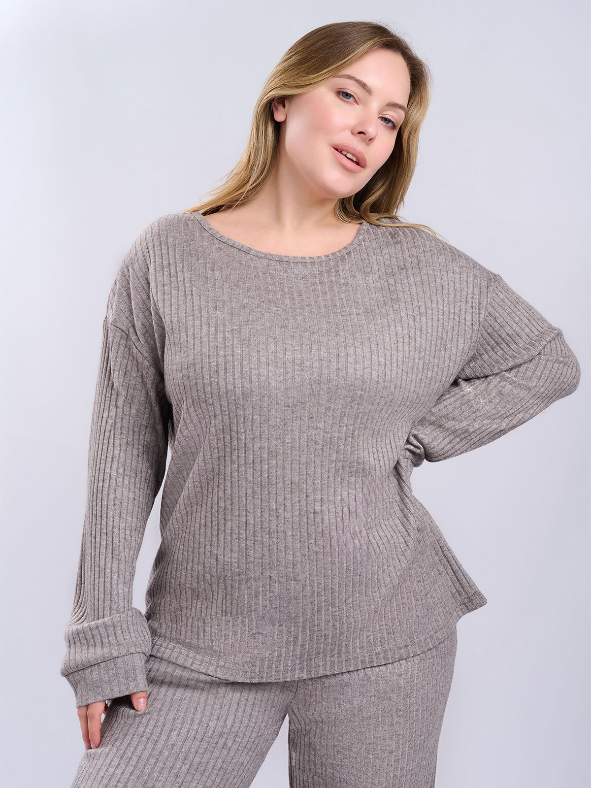 Женская пижама indefini серого цвета (Арт. 5097TCC)