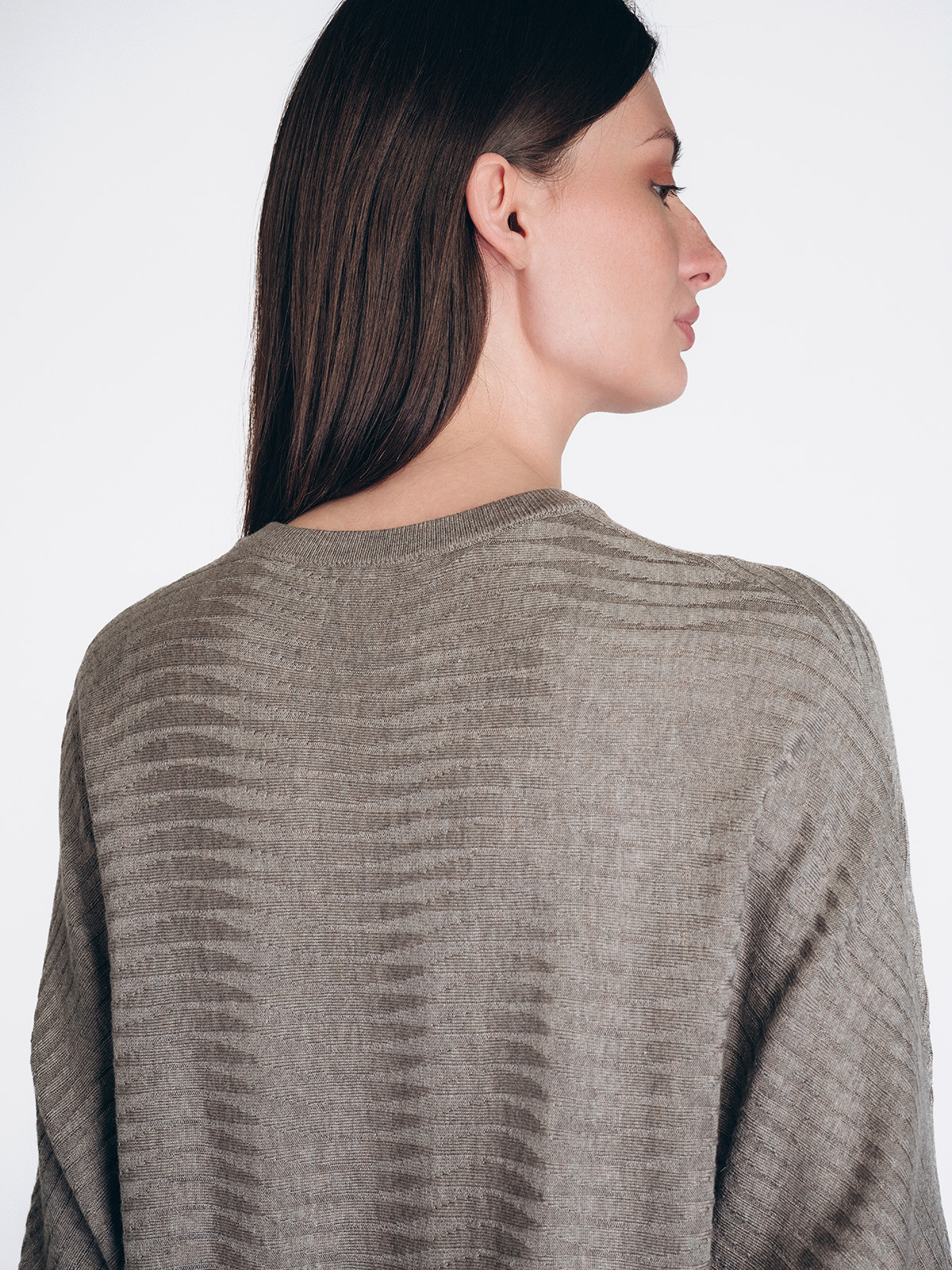 Женская кофта «летучая мышь» кофейного цвета (Арт. 5213TBC)