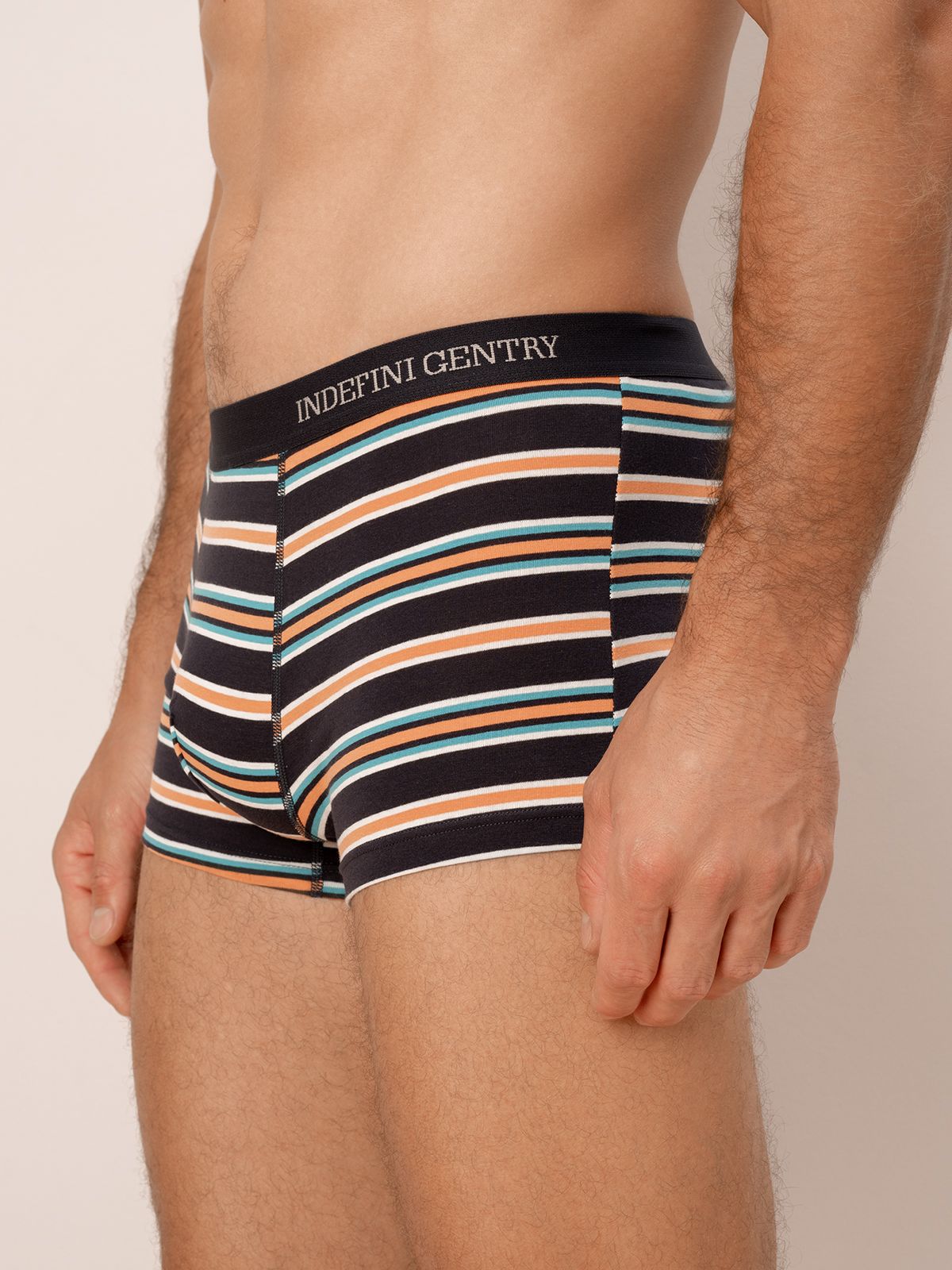 Трусы боксеры из хлопка в полоску Indefini (Арт. 3027MUF)