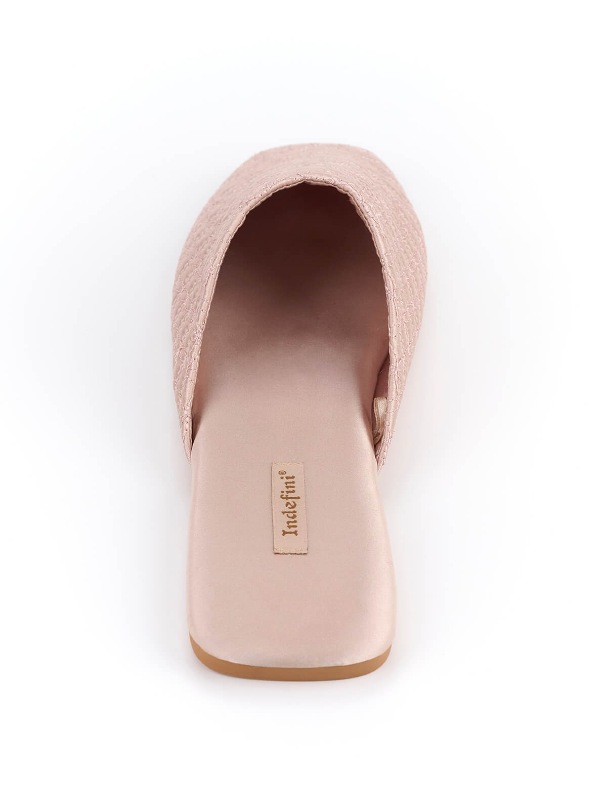 Тапочки домашние Indefini, стеганые, атлас (Арт. 6009SWT), качество - Полиэстер, цвет Розовый