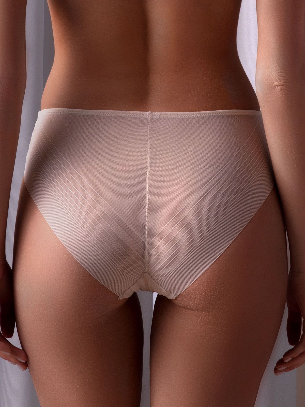 Кружевной комплект нижнего белья бежевый Indefini (Арт. 3063WXY)