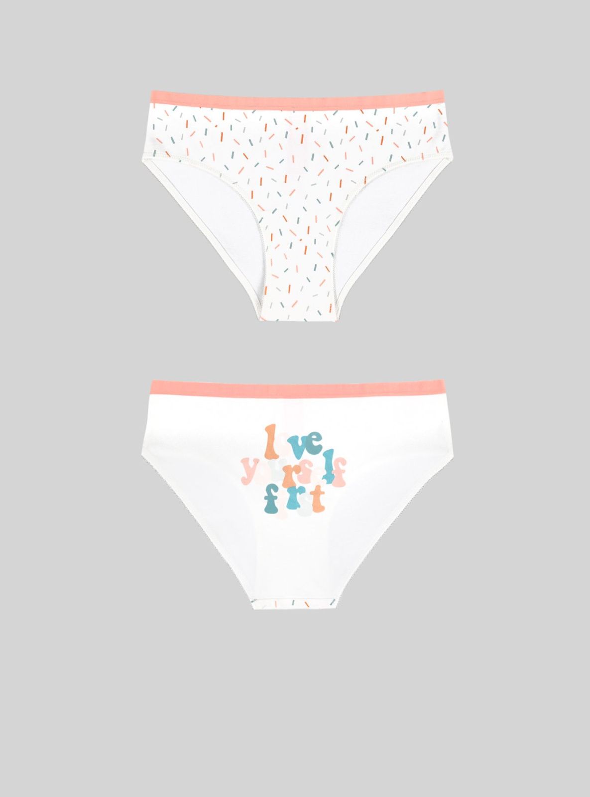 Трусы слипы белые из хлопка Indefini (Арт.121000-2157LUF)