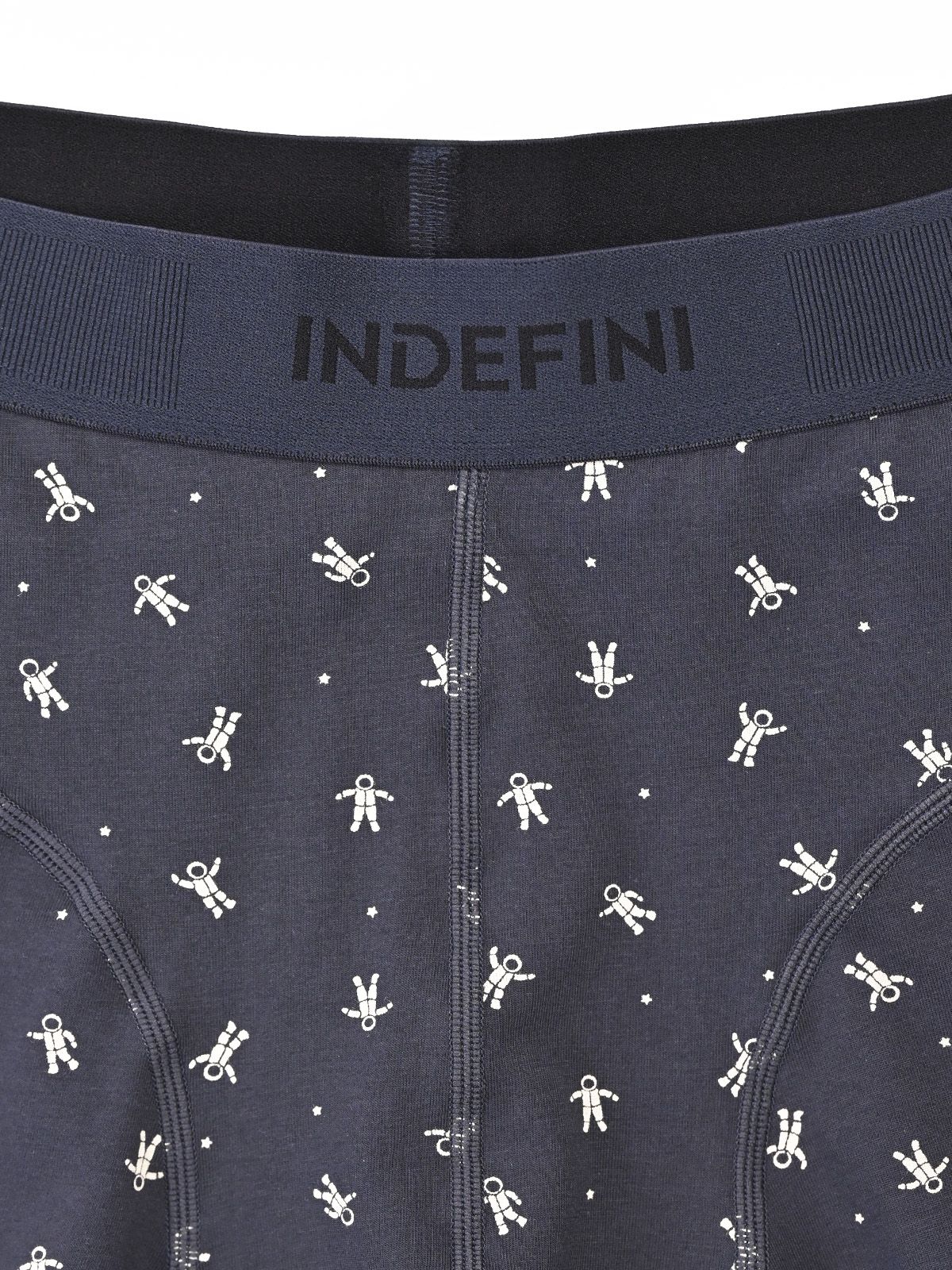 Трусы боксеры из хлопка синие с принтом (Арт. 5076MUG)