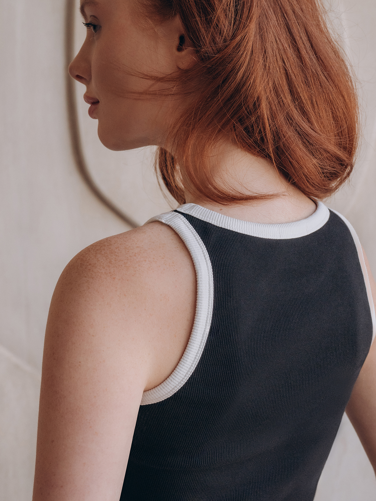 Черный женский топ-майка Indefini (Арт. 5033TDJ)