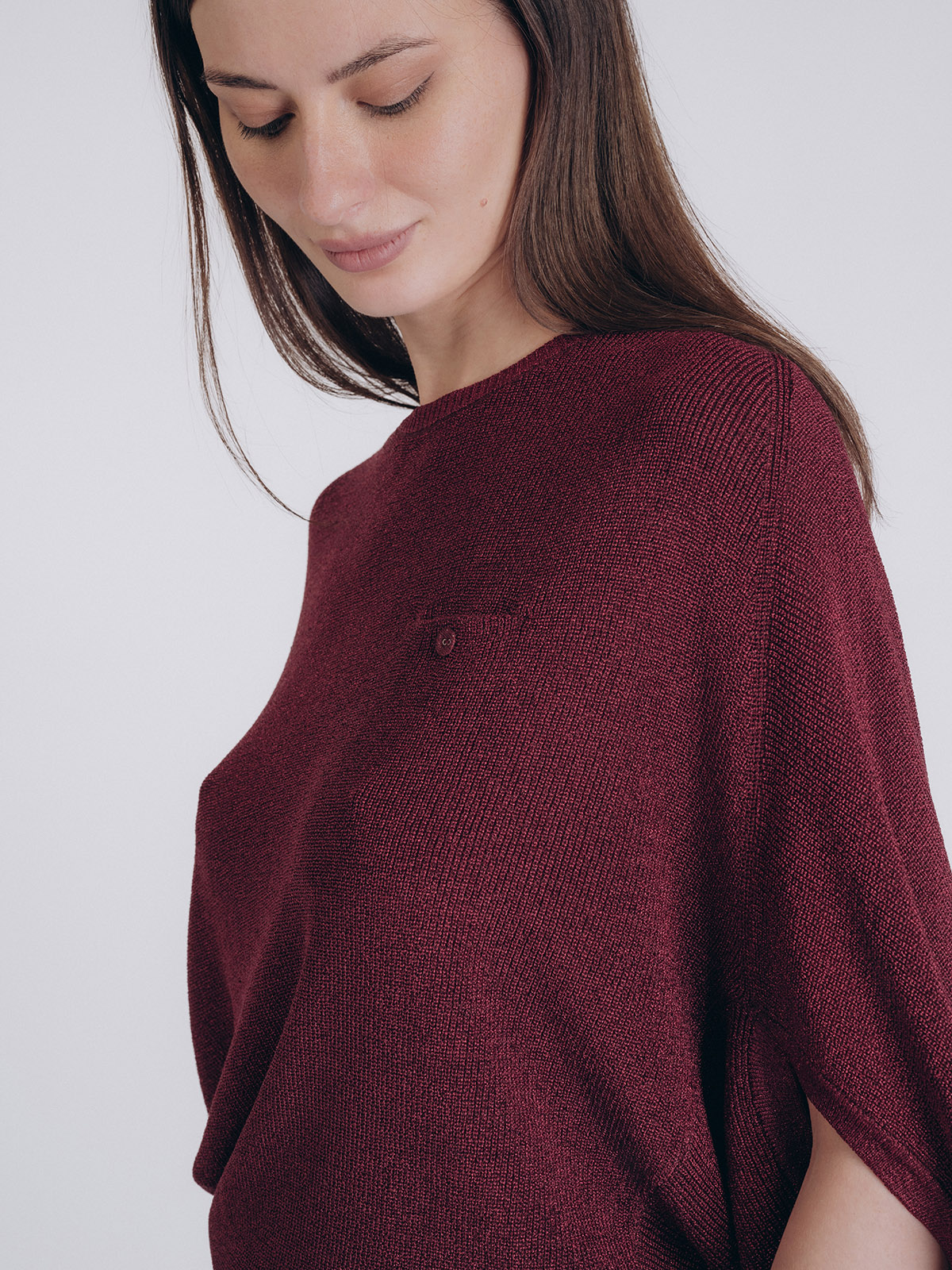 Женская кофта бордового цвета (арт. 5223TBC)