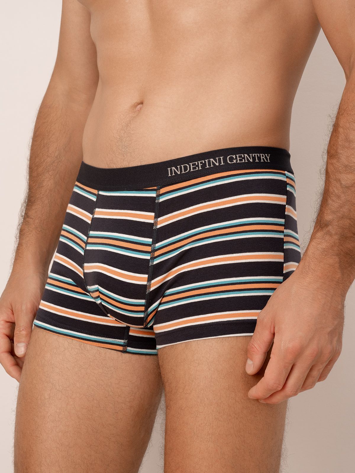 Трусы боксеры из хлопка в полоску Indefini (Арт. 3027MUF)