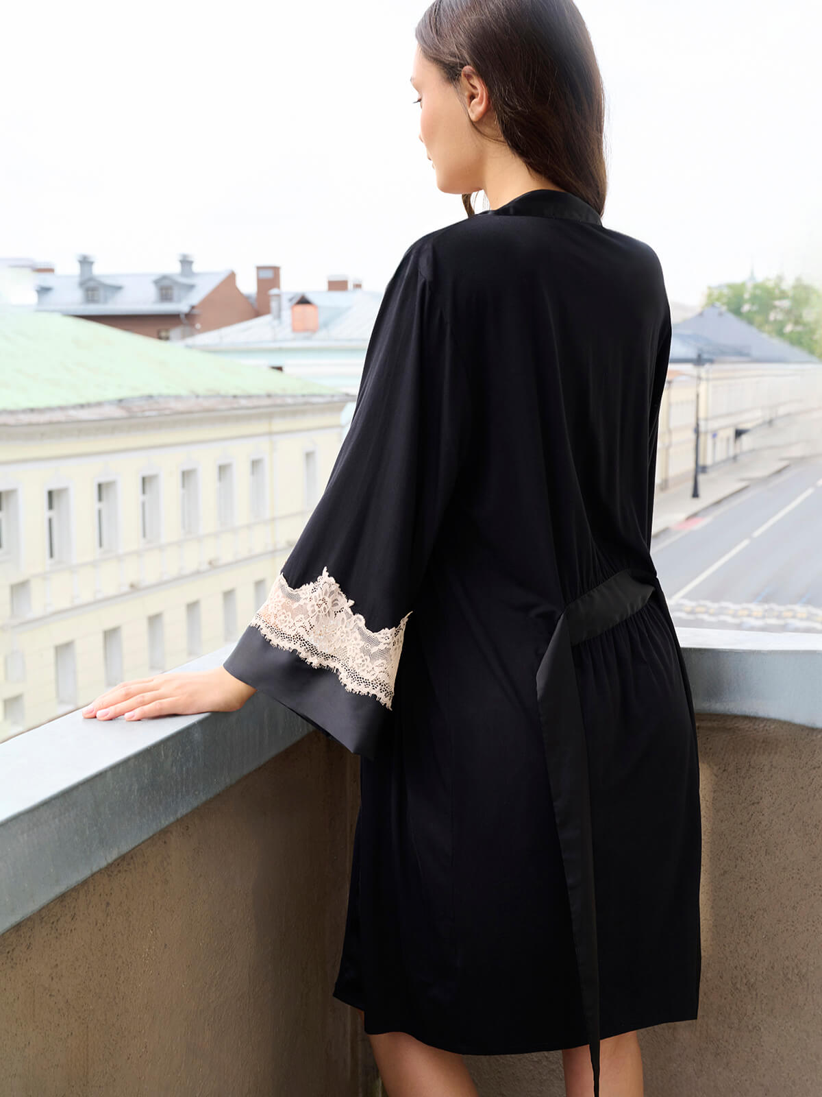 Халат (Арт. 5234SYC), качество - Вискоза, цвет Черный