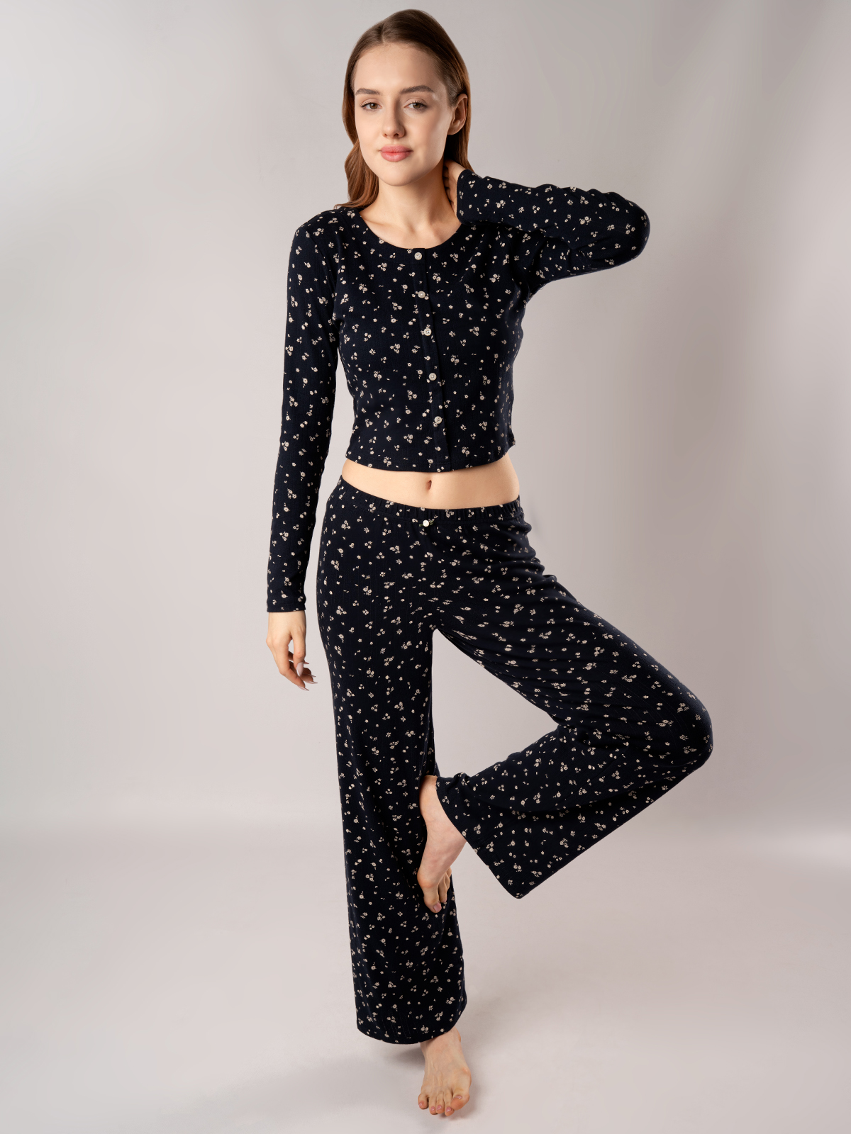Женская пижама (ДЛ.рукав+брюки) (Арт. 5152TCC)