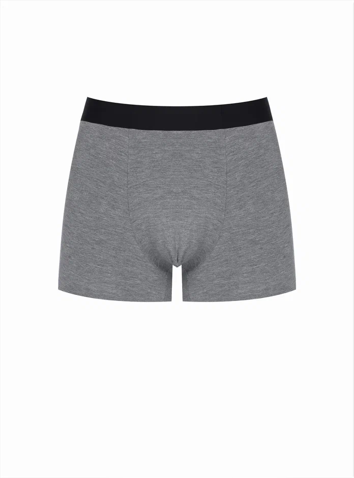 Бесшовные мужские трусы боксеры Indefini серые (Арт. 5091MUG)