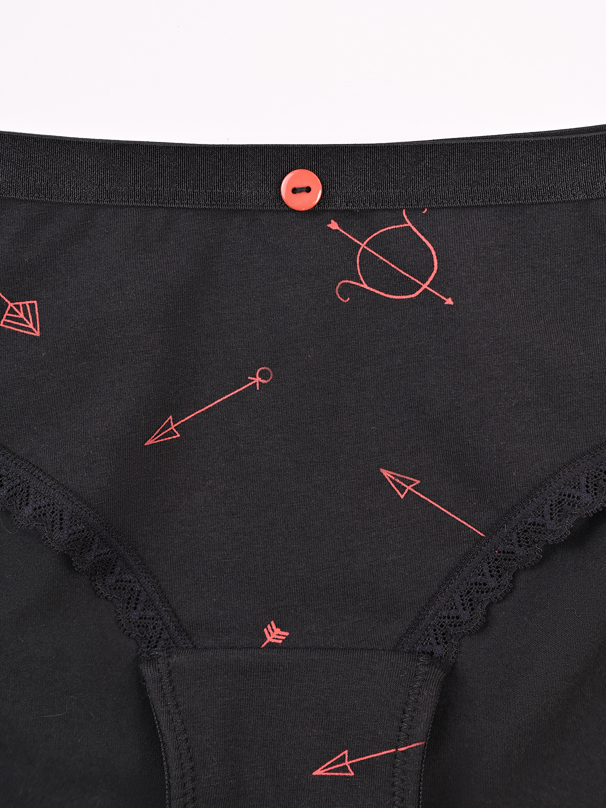 Трусы женские хлопковые слипы с принтом (Арт. 5309LUF)