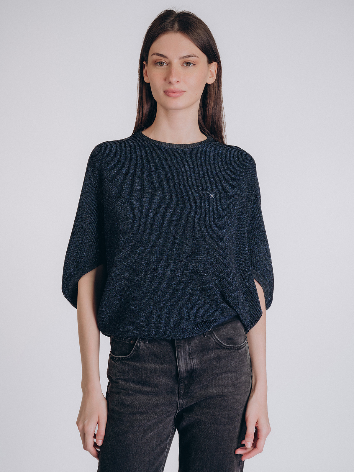 Женская кофта тёмно-синего цвета (Арт. 5224TBC)