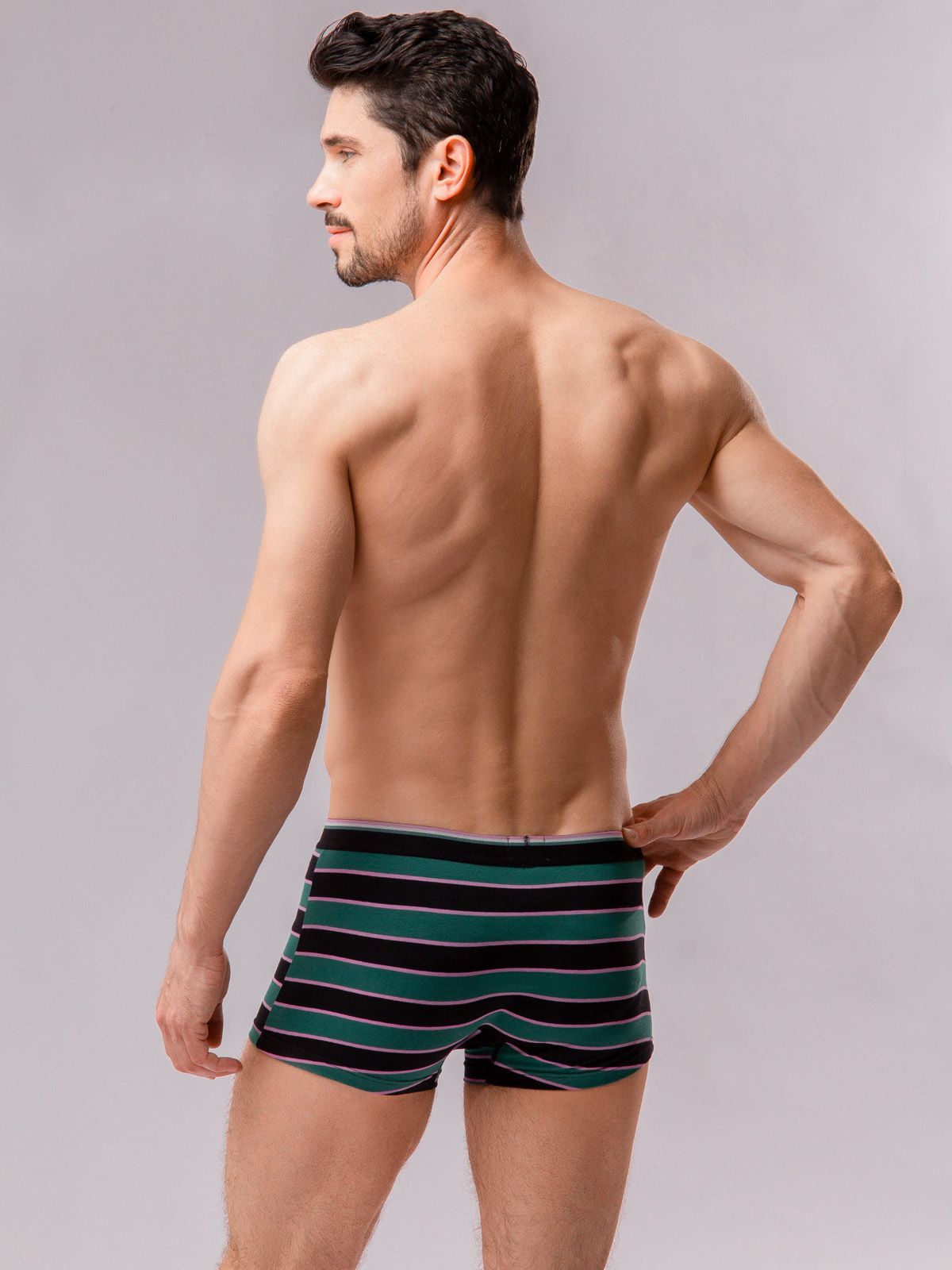 Трусы боксеры из хлопка в полоску Indefini (Арт. 1174MUF)