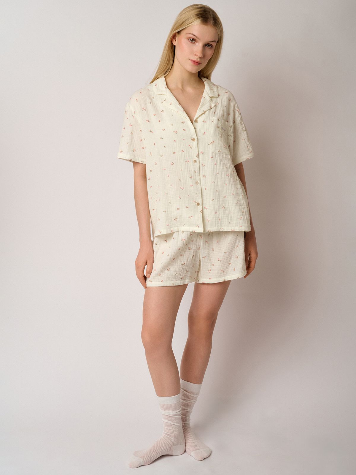 Женская пижама (Арт. 6012TBD) - состав Хлопок, цвет Молочный